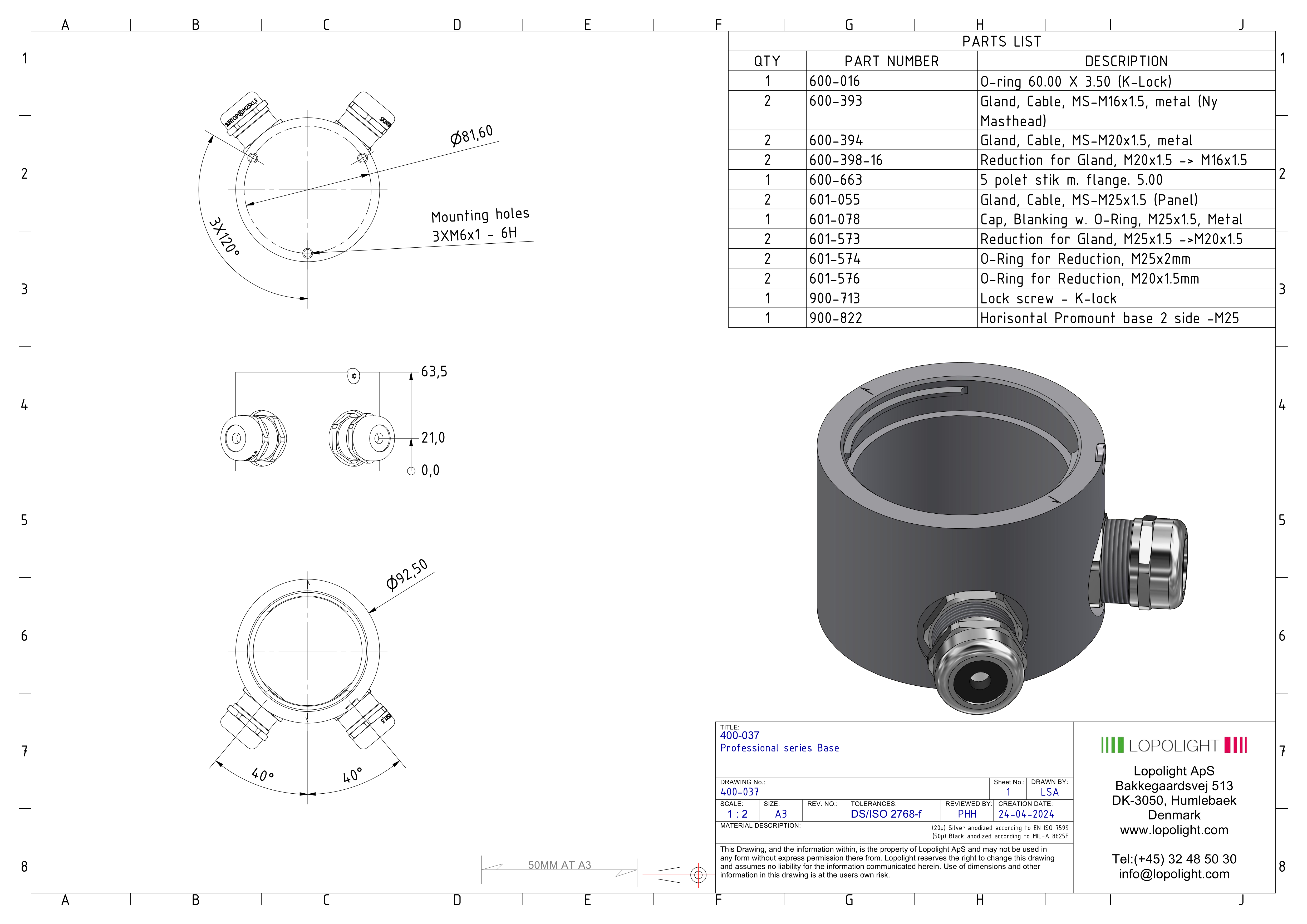 Pro base w/integral 120-240VAC/24VDC converter Pro base w/integral 120-240VAC/24VDC converter